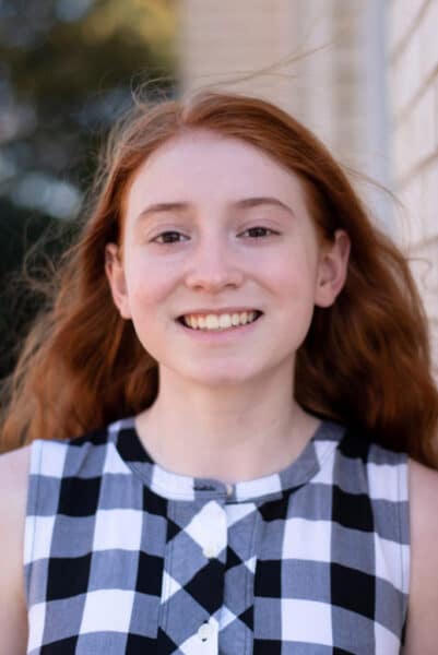 Maddux orthodontics smile gallery young redhead after treatment
