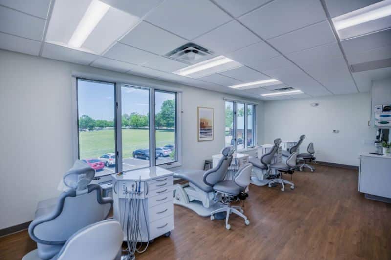 Maddux orthodontics wide view of treatment office