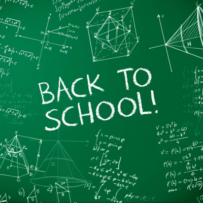 Back-to-school orthodontic tips for kids and teens 8 Chalk board with text: back to school
