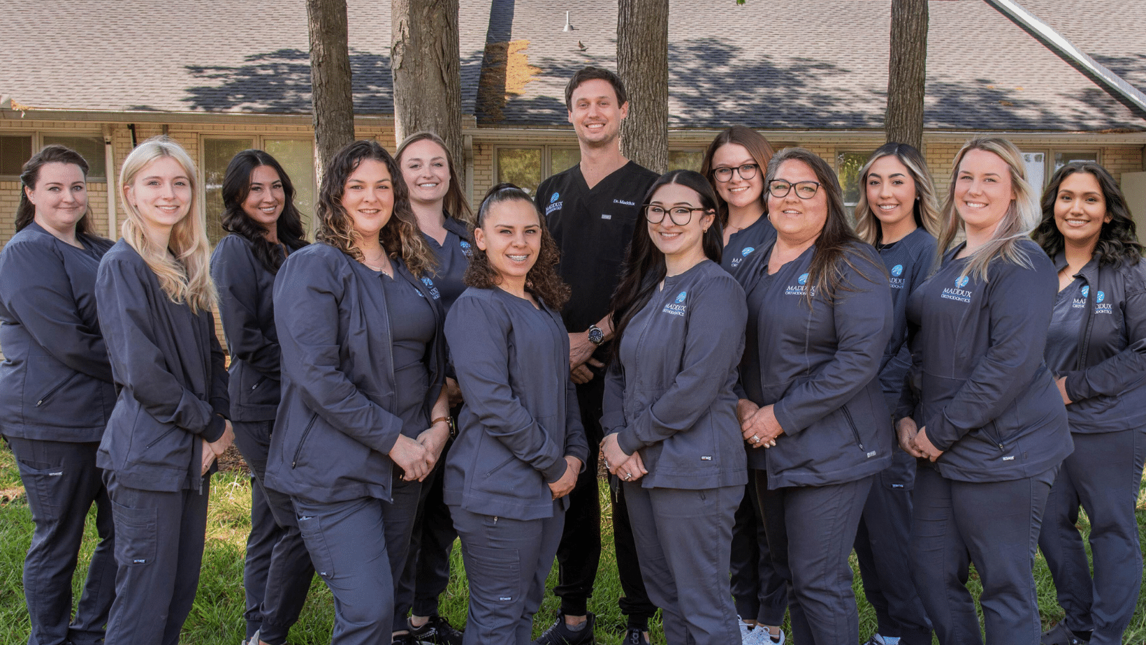 Maddux orthodontics team of friendly orthodontic professionals providing expert braces and invisalign care in a welcoming office setting